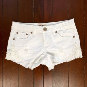 Mudd White Jean Shorts - Size 3